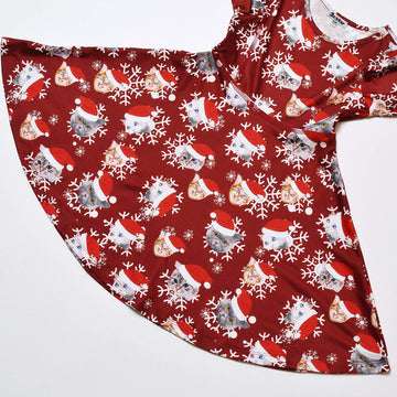 Big Girls Cat Dresses Kids Christmas Costume Gifts 12 13 Burgundy