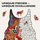 Unidragon Original Wooden Jigsaw Puzzles - Gentle Lynx, 187 Pieces, Medium Size 8.4'' ?12.7, Beautiful Gift Package, Unique Shap