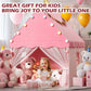 Eaglestone Kids Play Tent With Star Light, Padded Mat,Toddler Tent Indoor,Playhouse For Toddlers, Boys, Girls, Neutral Color, Indoor Bed Tent Gift Toy (Pink)