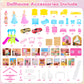 Deao Princess Doll House,4-Story 16 Rooms Kids Play Dollhouse Playset With 4 Dolls Furniture & Accessories,Pink Castle Dollhouse Toy For 3 4 5 6 7 8+ Kids Girls Toys