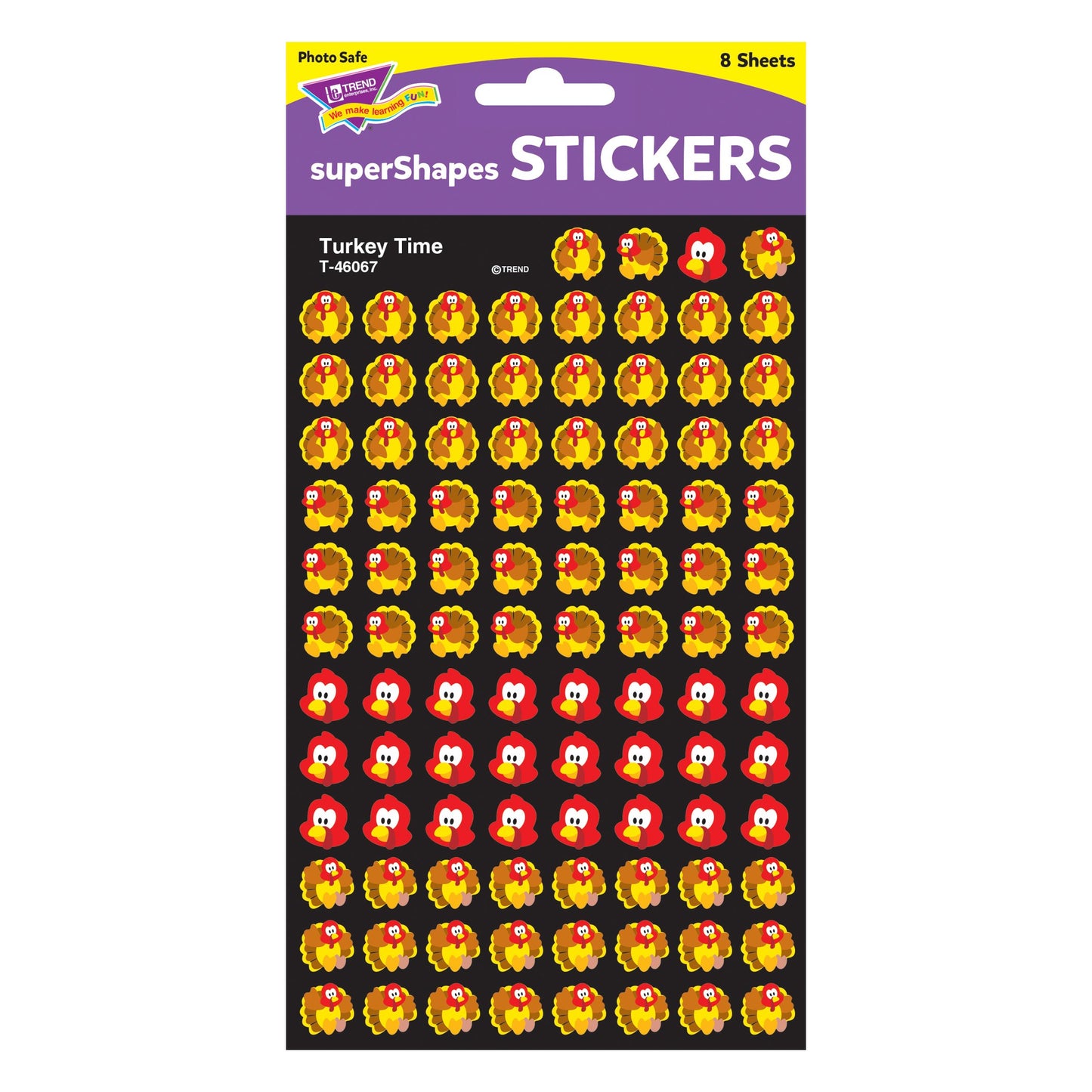 Supershapes Turkey Time Sticker [Set of 3]