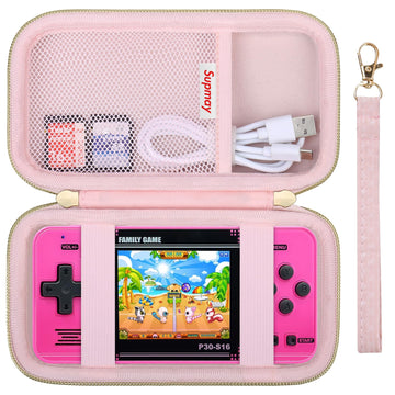 Supmay Carrying Case Compatible with WELLSTG Handheld Game for Kids -Preloaded 220 Retro Video Games, Portable Gaming Player Sto