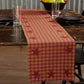 *Burgundy Star Woven Runner, 72&Quot;