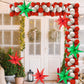 72 Pcs Star Balloons, Big 26 Inch Explosion Christmas Star Cone Balloons, Red And Green Foil Cone Mylar Balloons, 12 Point Spike