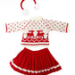American Fashion World White Reindeer Skirt Set for 18-Inch Dolls | enhanced Quality & Trendy Design | Dolls Clothes | Outfit Fashions for Dolls for Popular Brands