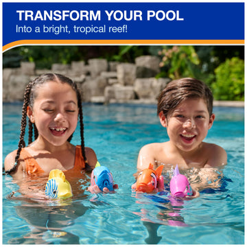 SwimWays Rainbow Reef Fish Toy, Kids Swimming Accessories & Water Toys, Learn to Swim Pool Toys for Kids Ages 5 & Up, Batteries