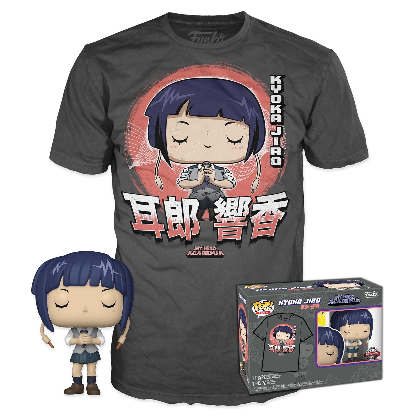 Funko Pop! & Tee: Mha - Jirou With Mic - Extra Large - (Xl) - My Hero Academia - T-Shirt - Clothes With Collectable Vinyl Figure