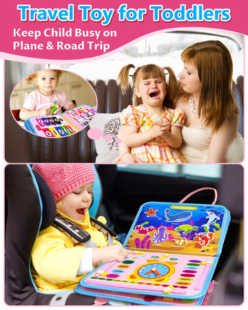 Exorany Busy Board Montessori Toys For 1 2 3 4 Year Old Girl & Boy Birthday Gifts, Busy Book Learning Sensory Easter Toys For Toddlers 1-3 2-4, Toddler Travel Educational Activities Fine Motor Skills