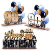 Lingteer Happy 90Th Birthday Gold Acrylic Table Topper Centerpieces Set - Cheers To Ninety Years Old Birthday 90Th Bday Party Gift Decorations.