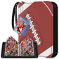 Mlikero 720 Pockets Football Card Binder, Sports Card Binder With Card Display Design, Premium Football Card Holder With Football Wristband Fit For Football Cards 2024