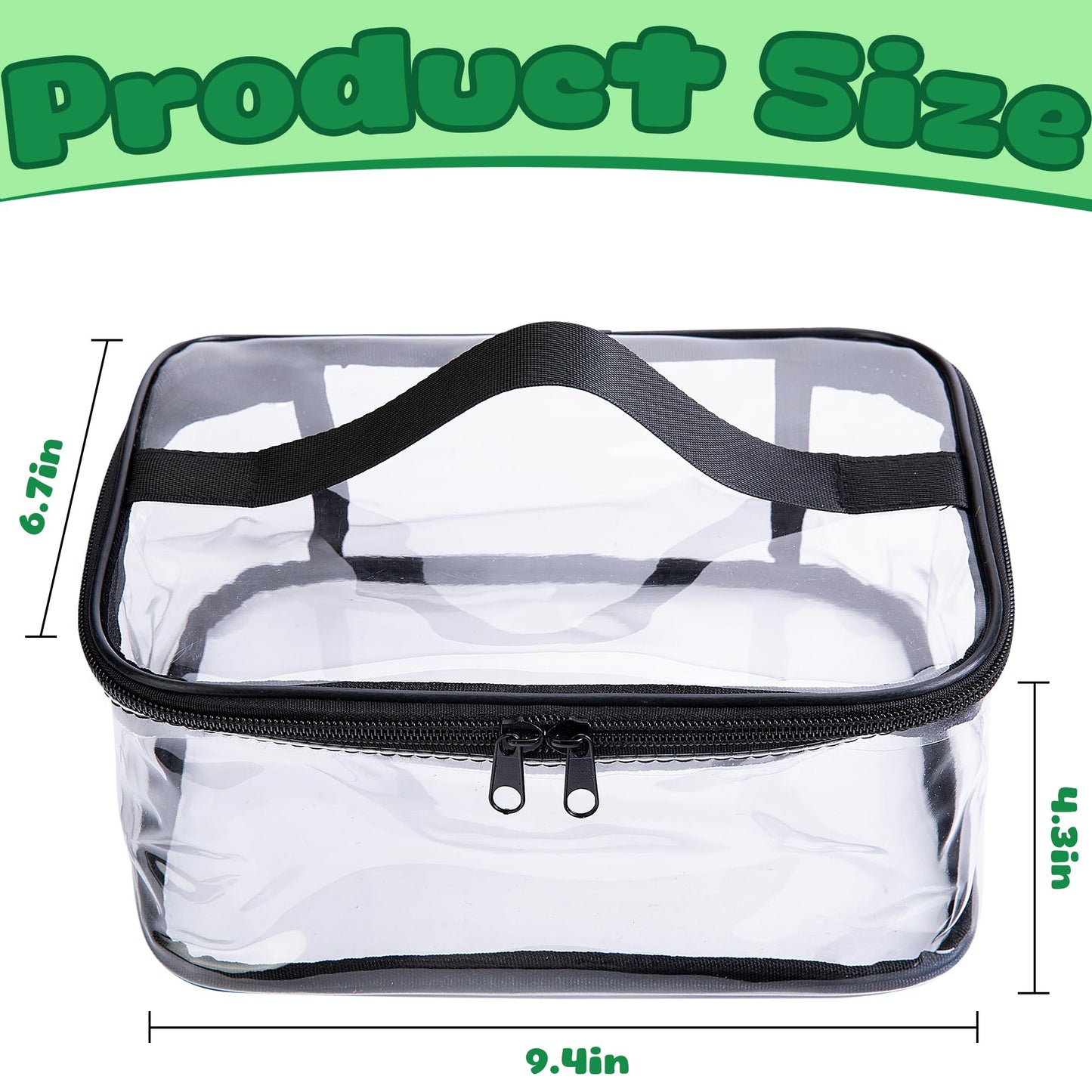 4 Packs Clear Toy Storage Bags- 9.4 X 6.7 X 4.3 Inch Transparent Pvc Toy Organizing Bags With Zipper- Waterproof Toy Storage Org