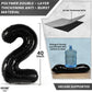 Katchon, Giant 2025 Balloon Numbers Black - 40 Inch | 2025 Balloons With Black Star Balloons For New Years Eve Party Supplies 2025 | 2025 Black Balloons For Happy New Year Decorations 2025, Nye Decor