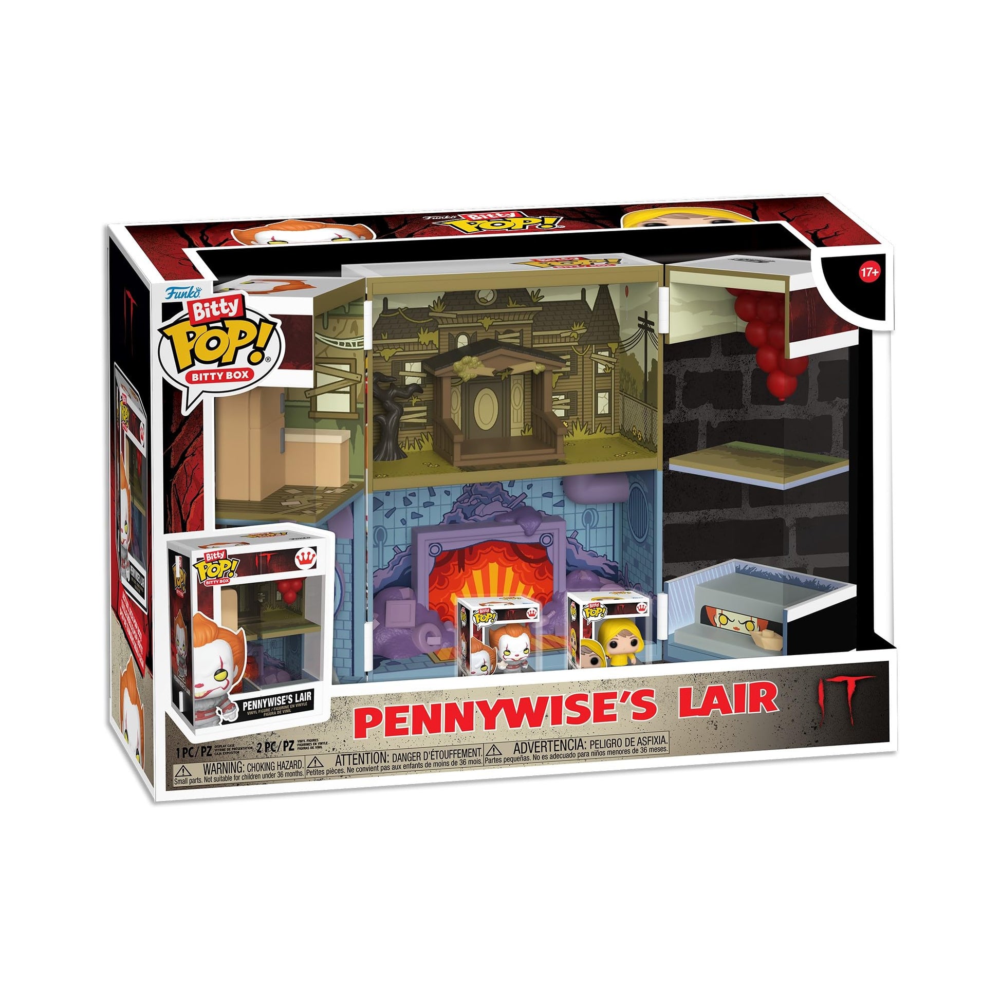 Funko Bitty Pop! Bitty Boxes: IT - Funhouse Playset with 2 0.9 Inch (2.2 Cm) Tiny Mini Figures - Collectable Display Case with I