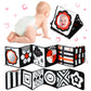 Lalala Baby Black And White Baby Toys - High Contrast Soft Sensory Book With Mirror For Newborn Development, Perfect Tummy Time