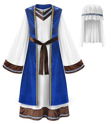Relibeauty Boys Saint Joseph Costume Shepherd Costume Saint Costume For Kids With Vest And Headpiece,130