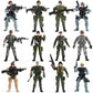 US Army Men and SWAT Team Toy Soldiers Action Figures with Military  Accessories for Kids Boys Girls 12Pcs
