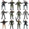 US Army Men and SWAT Team Toy Soldiers Action Figures with Military  Accessories for Kids Boys Girls 12Pcs