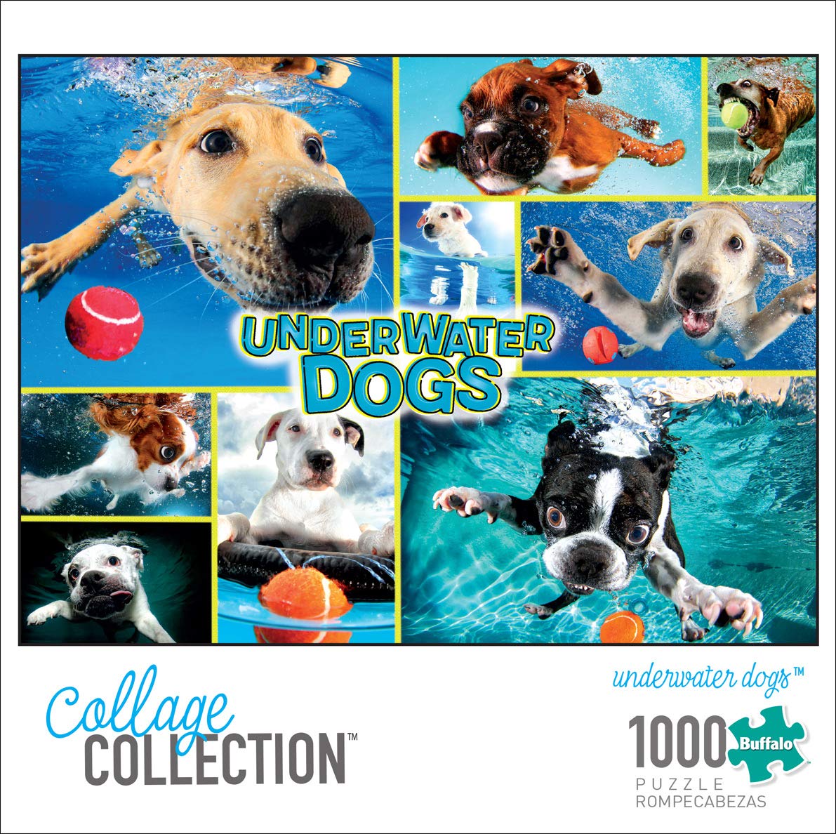 Buffalo Games Underwater Dogs 1000 Piece Jigsaw Puzzle - Multi Color, Paper Material, Model 12603