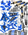 RCHuiWow 1/10 RC Upgrades for Rustler 4x4 - Driveshafts, Shocks, Suspension Arms, Navy Blue