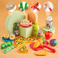 Kidsciety Pretend Play Kitchen Accessories, 52pc Kids Kitchen Playset with Play Food, Stainless Steel Cookware, Kitchen Toys Pot
