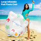 Inflatable Pool Floats Chair with Colorful Light Solar Powered Pool Chair with Color Changing with 2 Cup Holders & 2 Armrests Suitable for Kids mature-themed