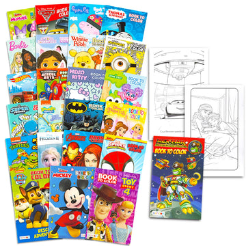 24 Pack Small Coloring Books for Kids Ages 2-4, 4-8 - Coloring Bundle Classroom Prizes, Rewards, Kindergarten Party Favors with 