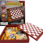Matty'S Toy Stop Exclusive Deluxe 10-In-1 Chess, Checkers, Tic Tac Toe, Backgammon, Mill, Roll Em, Insanity, Chinese Checkers, Mancala & Pick-Up Sticks Wooden Cabinet Game Set