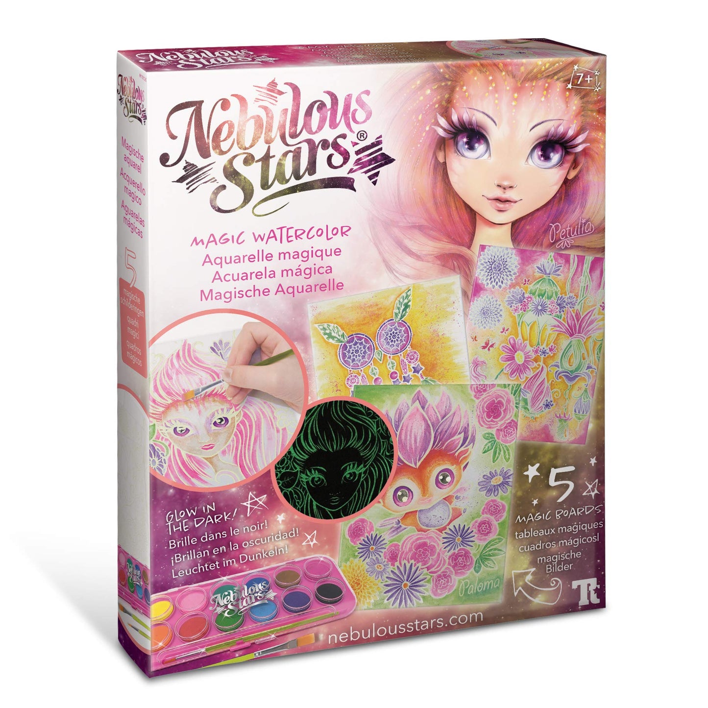 Nebulous Stars Petulias Magic Watercolor - Watercolor kit for kids - Glow-in-the-dark
