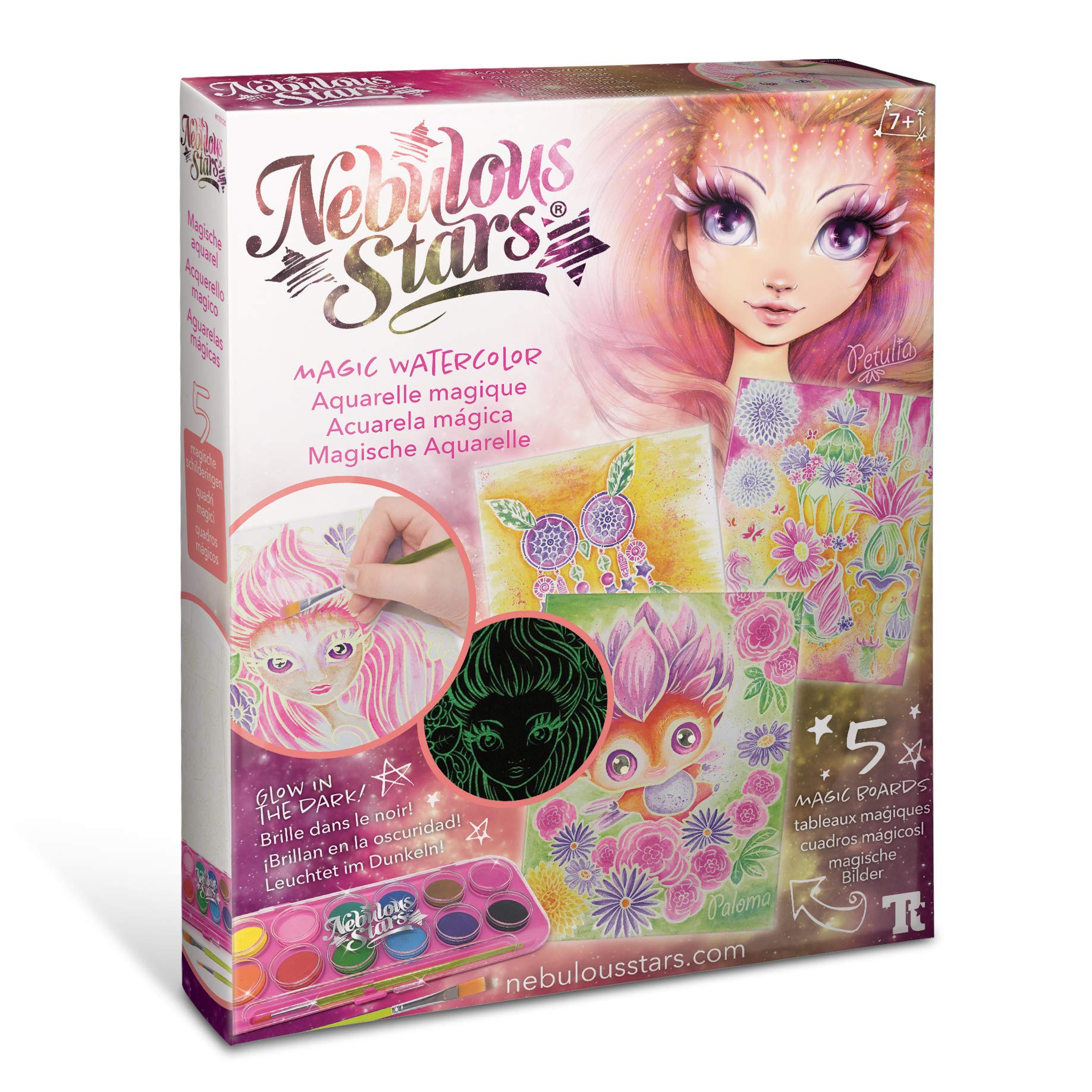 Nebulous Stars Petulias Magic Watercolor - Watercolor kit for kids - Glow-in-the-dark