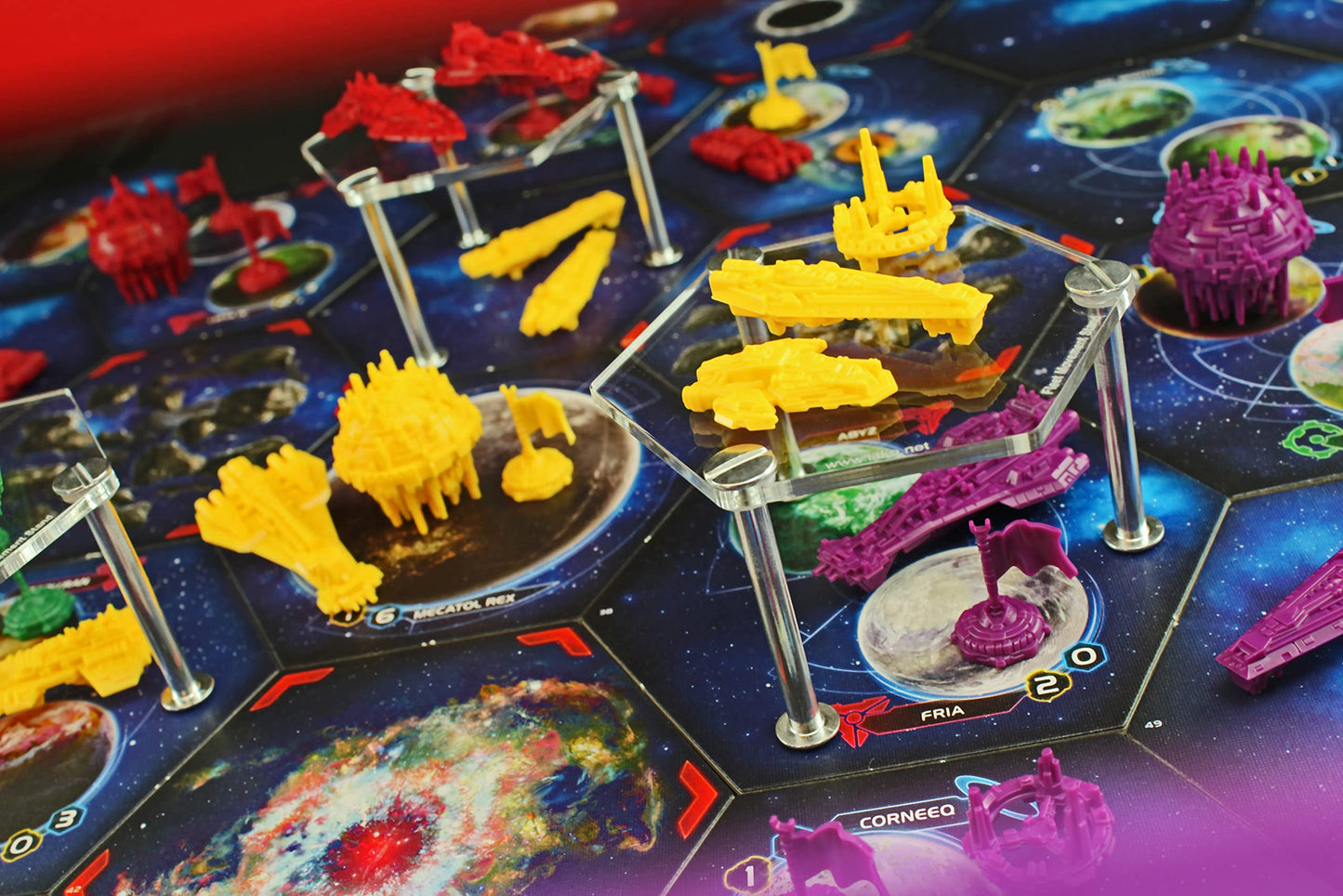 LITKO Fleet Movement Stands | Twilight Imperium 4th Edition | Clear | Pack of 3 (Deluxe)