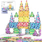 Omanao Magnetic Tiles, 40Pcs Magnet Tiles, Magnetic Building Blocks, Magnets For Kids Ages 3-12, Stem Learning Toys Sensory Mont