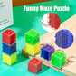 Halloscume 100 Pcs Maze Puzzle Toy Gift 3D Cube Box Mini Maze Christmas Puzzles Game for Adults Birthday Party Favors Stocking S