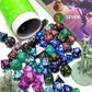 Ausiibto Mystery Dice, Dnd Dice Set Of 7 Random Polyhedral, Suitable For D&D Role Playing Table Games - Green