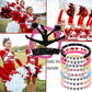 Cooluckday 16Pcs Cheer Gifts Bulk for Team Cheer Bracelets Stackable Clay Y2k Friendship Bracelets