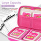 Procase Hard Playing Card Game Carrying Case, Travel Storage Box Holds 300+ Trading Cards, Bag Holder For Classic Board Game Uno, Five Crowns,Skyjo, Playmonster And More (Case Only) -Pink