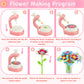 Fabric Flower Bouquet Arts Craft Kit for Kids Ages 3-12 | DIY Flower Market Toy | Educational STEM Activity, Birthday Christmas