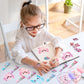 CY2SIDE Axolotl Party Gift Set - 12 Pack Stationery with 4-in-1 Pen, Sticky Notes & Stickers, Pink/Blue for Kids Goodie Bags