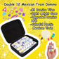 ESSAJOY Double 12 Mexican Train Dominoes, 91 Tiles Dot Dominoes Games in Portable Case with 9 Trains Instruction Booklet Score P