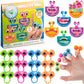 Joyin 28 Pack Valentines Day Eye Finger Puppets With Cards, Wide Open Eyes Toys For Kids , Classroom Exchange Prizes, Party Favo