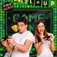Blulu Video Game Party Decoration Video Gaming Photo Door Backdrop Game On Boys Birthday Photo Banner Gamer Room Decor For Game Fans Video Gamer Party Decoration Supplies (35.5 X 70.9 Inch)