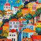 Cross & Glory 1000 Piece Jigsaw Puzzle - Vibrant Vistas of Lisbon, Large Size, Folk Art Style, Durable Cardboard