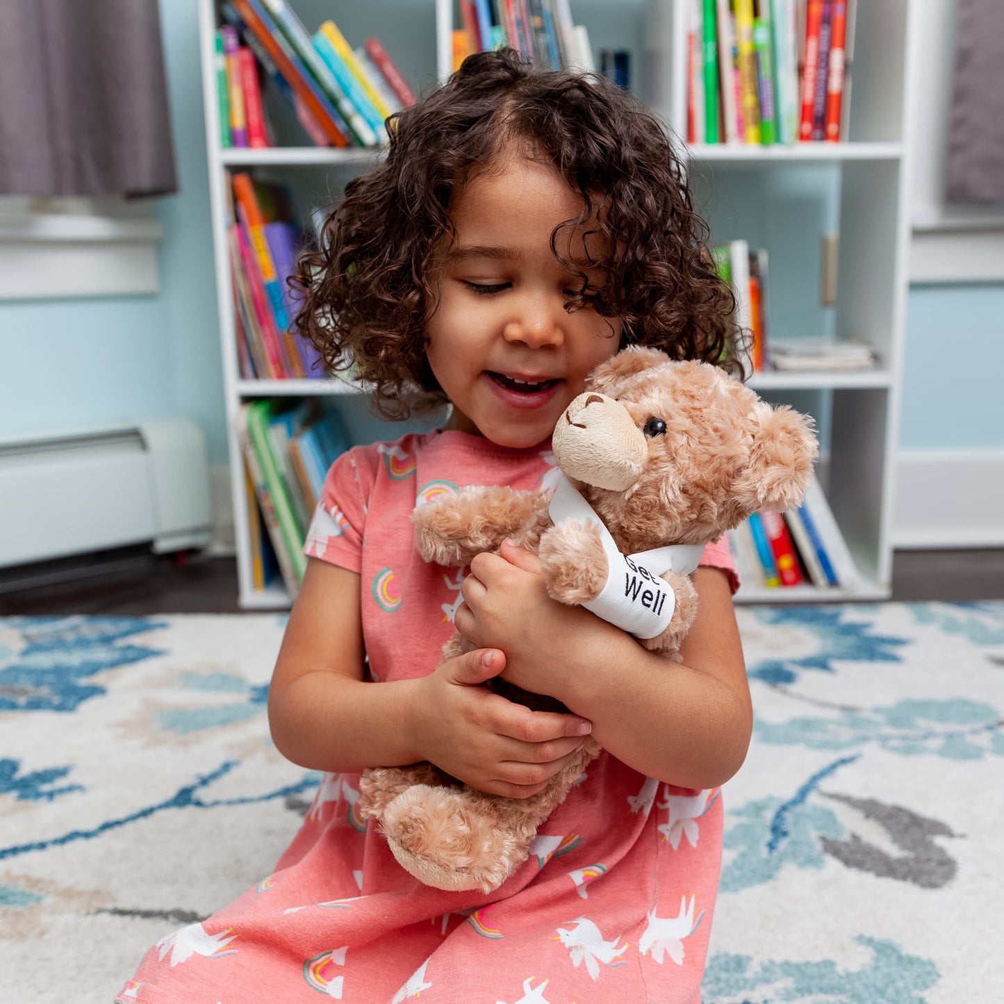 Jolitee Teddy Bear for Kids with Broken Arm - 10.5" Brown Plush Get Well Gift