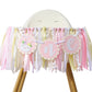 Some Bunny Is One High Chair Banner - Easter Bunny 1st Birthday Highchair Banner for Girls, Spring Rabbit 1st Birthday Decoratio