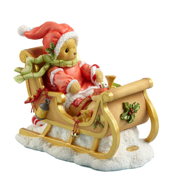 Cherished Teddies Sherwood Bear With Gifts In Sleigh Christmas Figurine 4040461