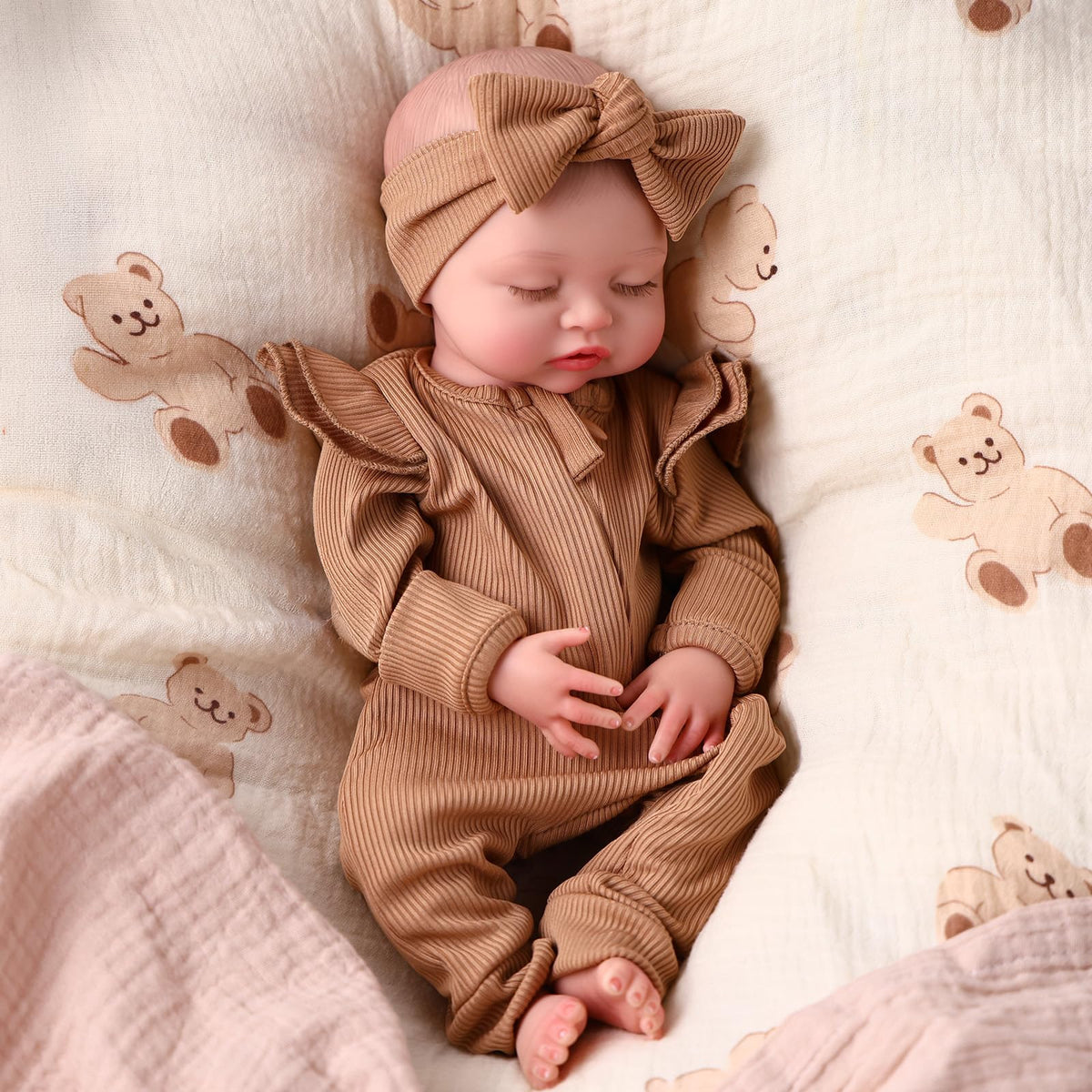 BABESIDE Silicone Baby Doll, 12 Inch Realistic Doll with Feeding Kit