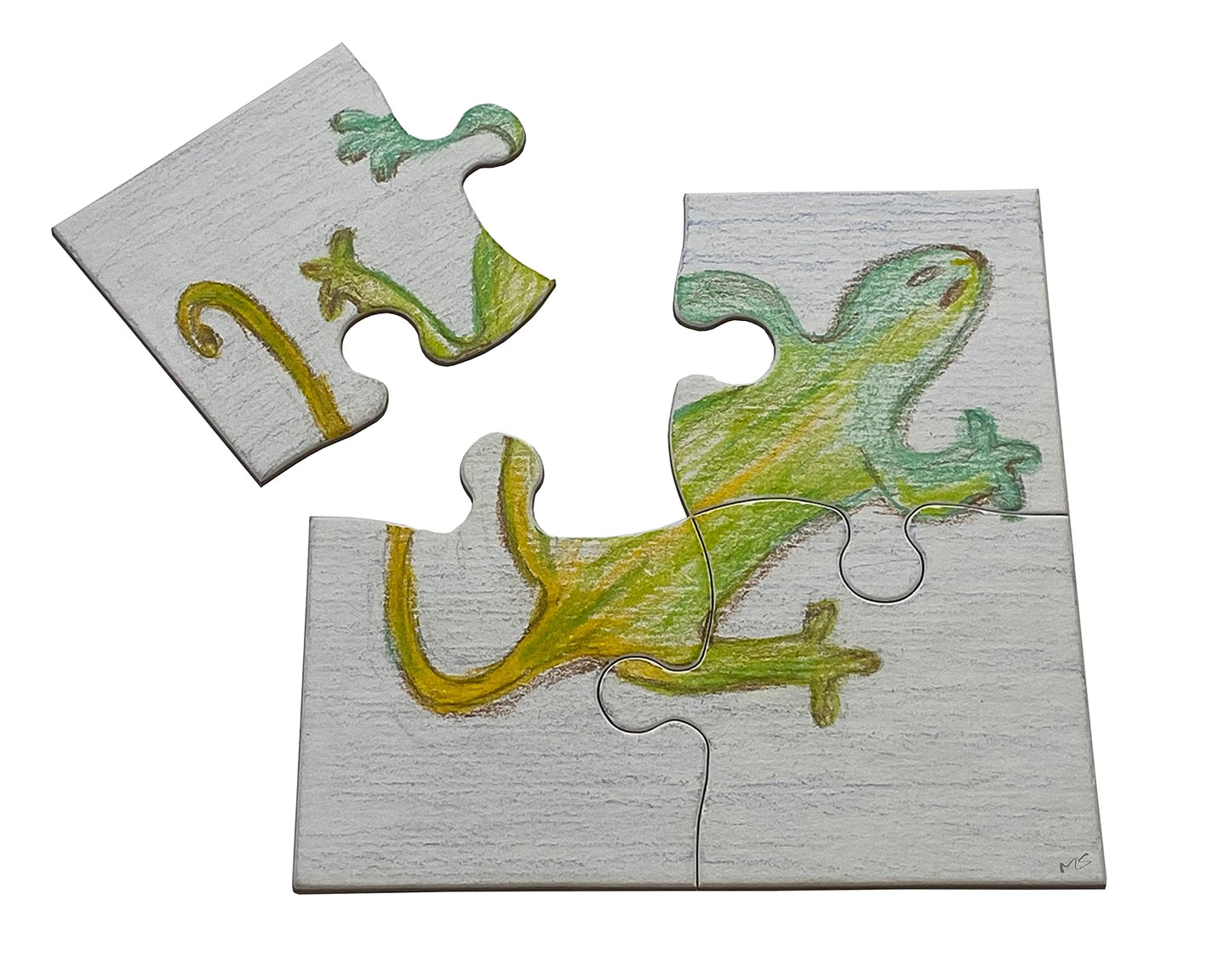 Inovart Lil' Ones 4-Piece Blank Puzzle, 12 Puzzles Per Package, 4' X 4', White