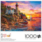 Buffalo Games 1000 Piece Jigsaw Puzzle - Sunset at Lighthouse Bay - Multicolor - 26.75 x 19.75 - Challenging Puzzle for Adults