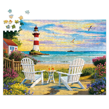 Fishwisdom 500 Piece Jigsaw Puzzle For Adults And Teens And Kids Summer Fun Best Gift Happy Games Coastal Sunset