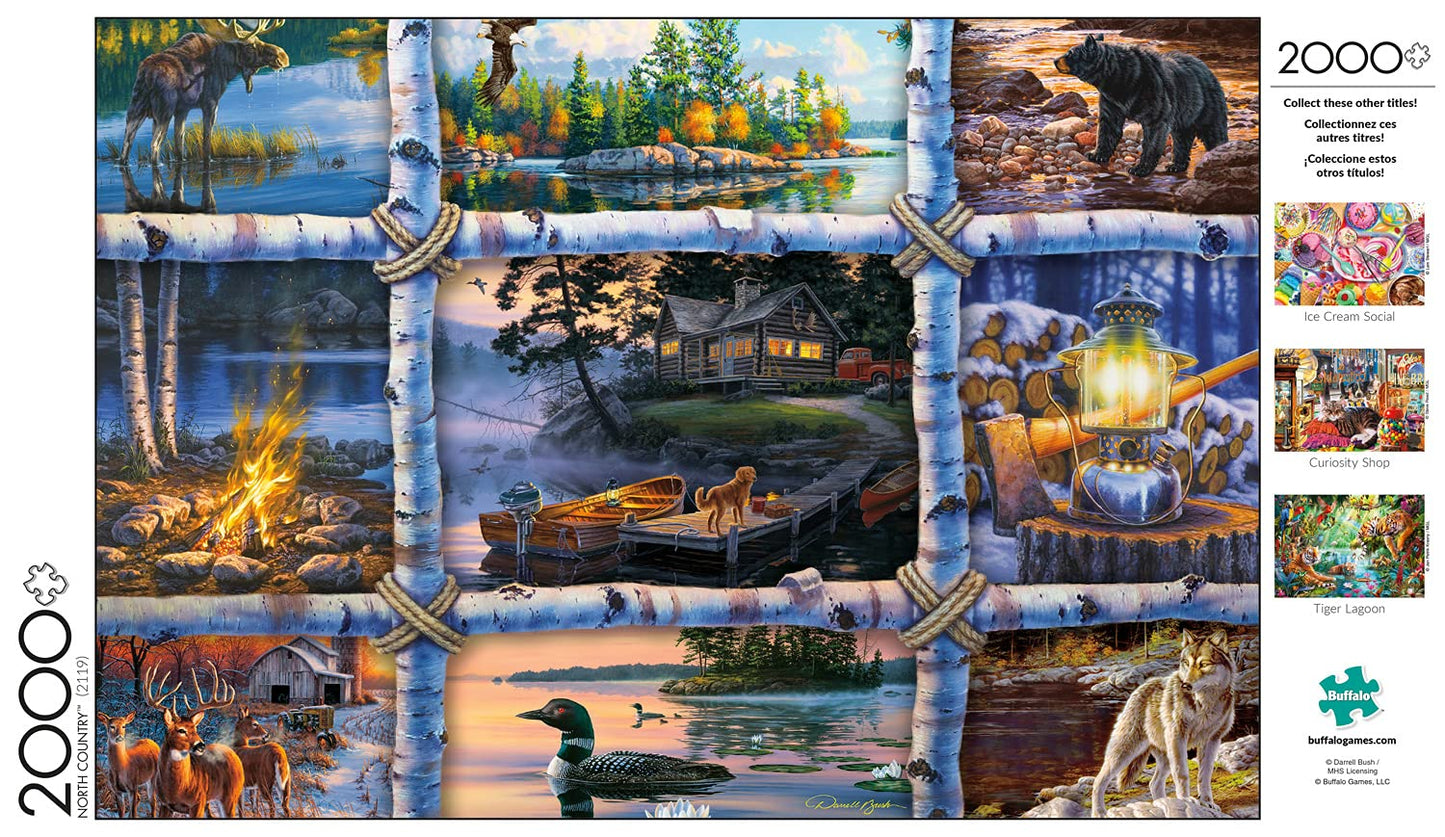 Buffalo Games - Darrell Bush - Darrell Bush - North Country - 2000 Piece Jigsaw Puzzle For Adults Challenging Puzzle Perfect For Game Nights - Finished Size Is 38.50 X 26.50