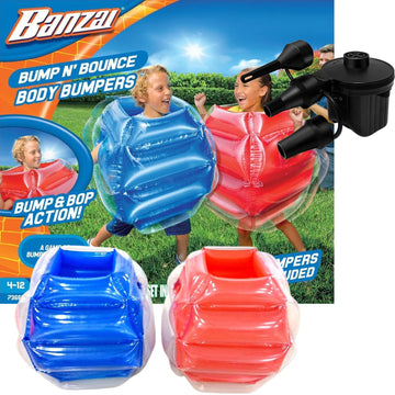 BANZAI: Bump N Bounce Body Bumpers Full Set of 2 Bumpers and Air Pump